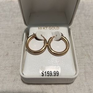 10K Resin Round Hoop Earrings
